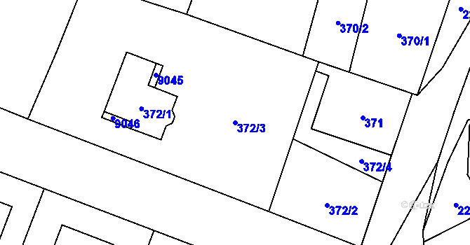 Parcela st. 372/3 v KÚ Vrbovec, Katastrální mapa