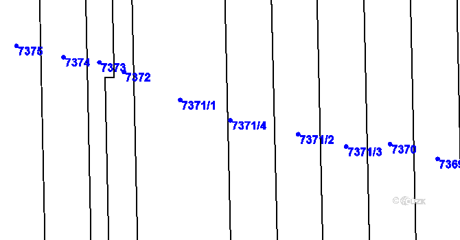 Parcela st. 7371/4 v KÚ Vrbovec, Katastrální mapa