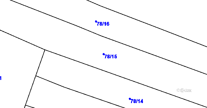 Parcela st. 78/15 v KÚ Sedliště nad Úslavou, Katastrální mapa
