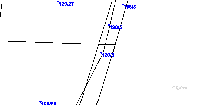Parcela st. 120/6 v KÚ Sedliště nad Úslavou, Katastrální mapa
