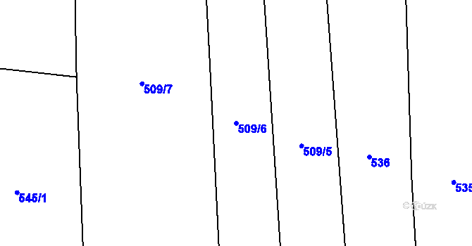 Parcela st. 509/6 v KÚ Sedliště nad Úslavou, Katastrální mapa