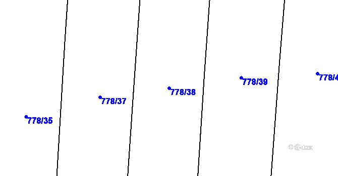Parcela st. 778/38 v KÚ Sedliště nad Úslavou, Katastrální mapa