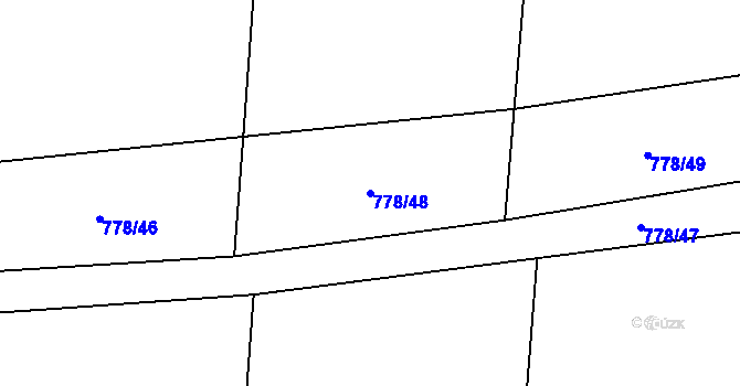 Parcela st. 778/48 v KÚ Sedliště nad Úslavou, Katastrální mapa