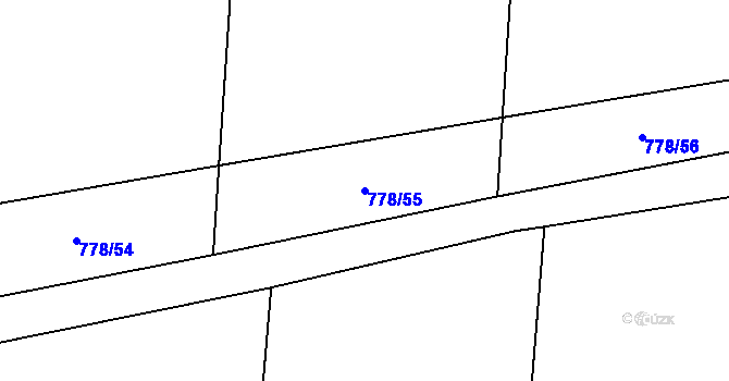 Parcela st. 778/55 v KÚ Sedliště nad Úslavou, Katastrální mapa
