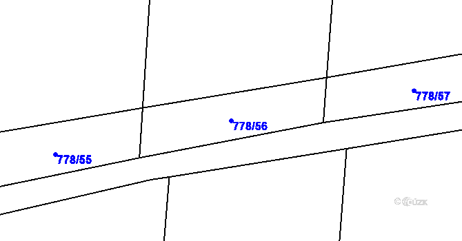 Parcela st. 778/56 v KÚ Sedliště nad Úslavou, Katastrální mapa
