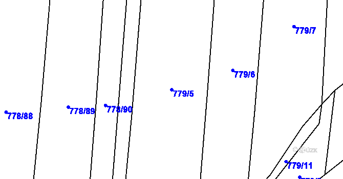 Parcela st. 779/5 v KÚ Sedliště nad Úslavou, Katastrální mapa