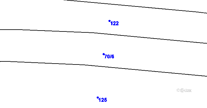 Parcela st. 70/6 v KÚ Tojice, Katastrální mapa