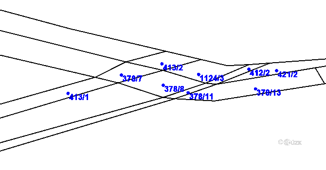Parcela st. 378/8 v KÚ Vrdy, Katastrální mapa