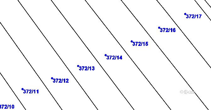 Parcela st. 372/14 v KÚ Zbyslav, Katastrální mapa