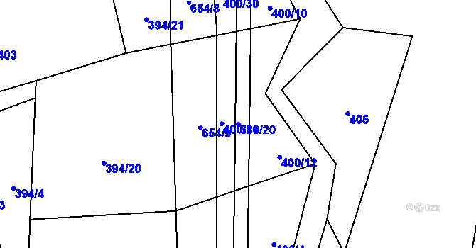 Parcela st. 680/20 v KÚ Malá Víska u Klatov, Katastrální mapa