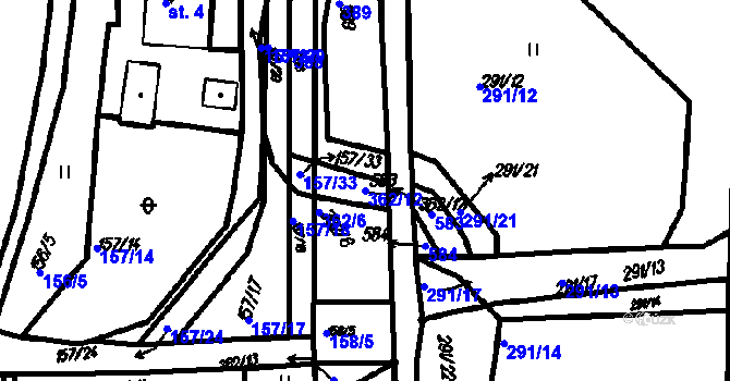 Parcela st. 362/12 v KÚ Neznašovy, Katastrální mapa