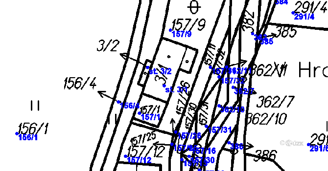Parcela st. 3/1 v KÚ Neznašovy, Katastrální mapa