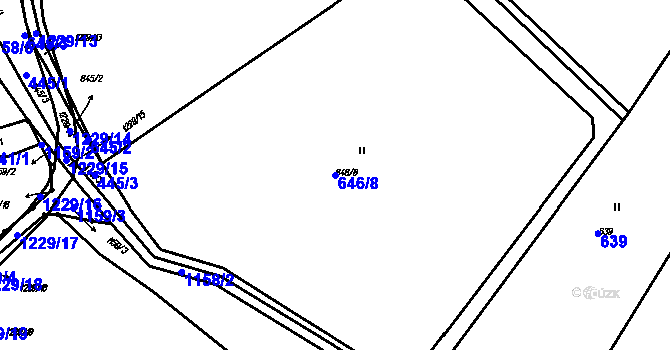 Parcela st. 646/8 v KÚ Vrhaveč u Klatov, Katastrální mapa