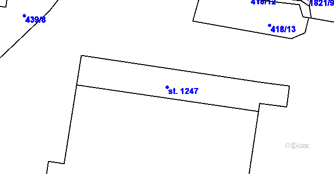 Parcela st. 1247 v KÚ Vrchlabí, Katastrální mapa