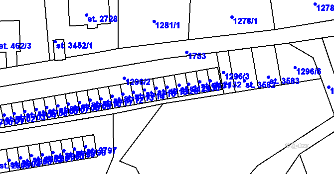 Parcela st. 2128 v KÚ Vrchlabí, Katastrální mapa
