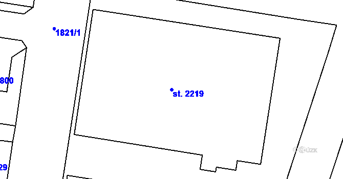 Parcela st. 2219 v KÚ Vrchlabí, Katastrální mapa