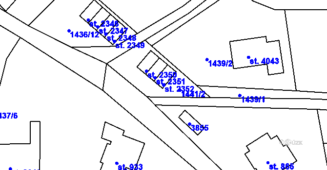 Parcela st. 2352 v KÚ Vrchlabí, Katastrální mapa