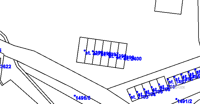 Parcela st. 2397 v KÚ Vrchlabí, Katastrální mapa