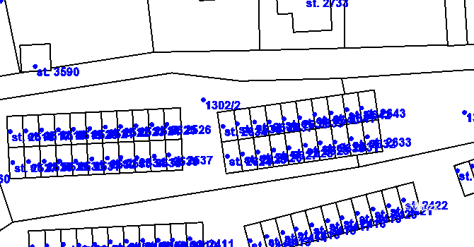 Parcela st. 2635 v KÚ Vrchlabí, Katastrální mapa