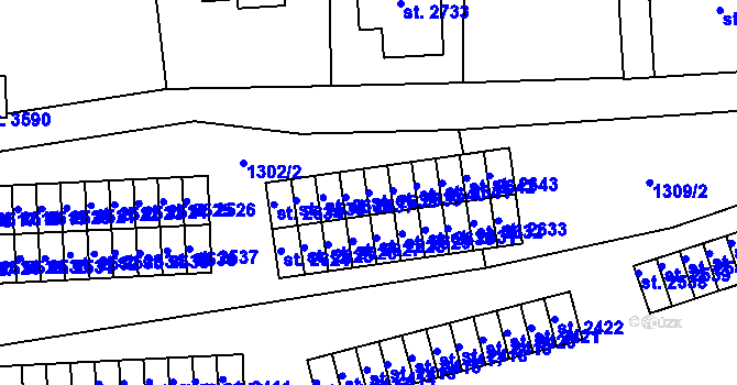 Parcela st. 2638 v KÚ Vrchlabí, Katastrální mapa