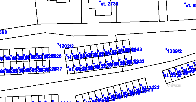 Parcela st. 2639 v KÚ Vrchlabí, Katastrální mapa