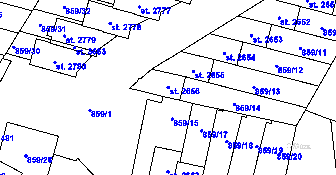 Parcela st. 2656 v KÚ Vrchlabí, Katastrální mapa