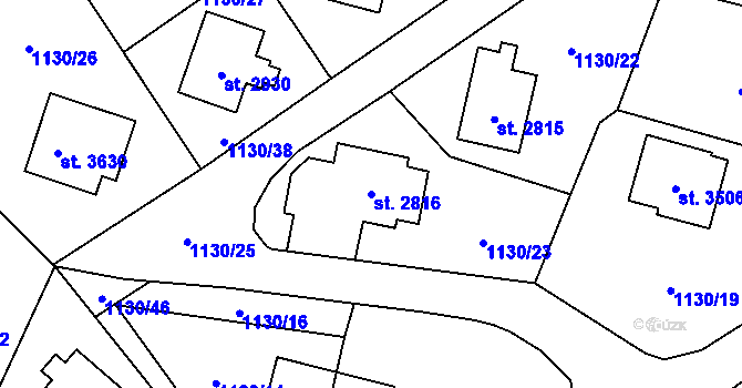 Parcela st. 2816 v KÚ Vrchlabí, Katastrální mapa
