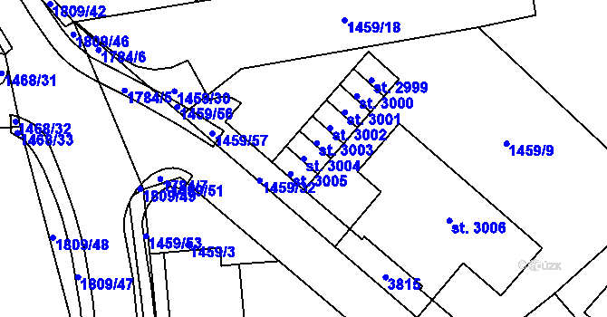 Parcela st. 3004 v KÚ Vrchlabí, Katastrální mapa