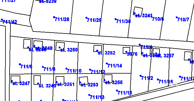 Parcela st. 3252 v KÚ Vrchlabí, Katastrální mapa