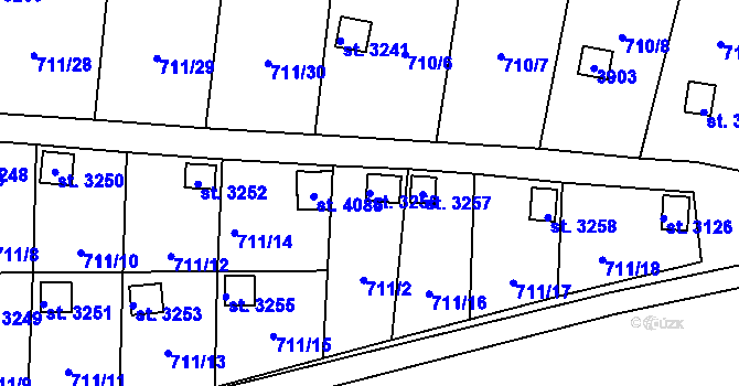 Parcela st. 3256 v KÚ Vrchlabí, Katastrální mapa