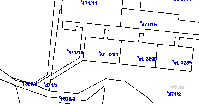 Parcela st. 3291 v KÚ Vrchlabí, Katastrální mapa