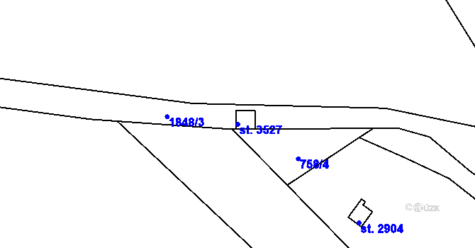 Parcela st. 3527 v KÚ Vrchlabí, Katastrální mapa