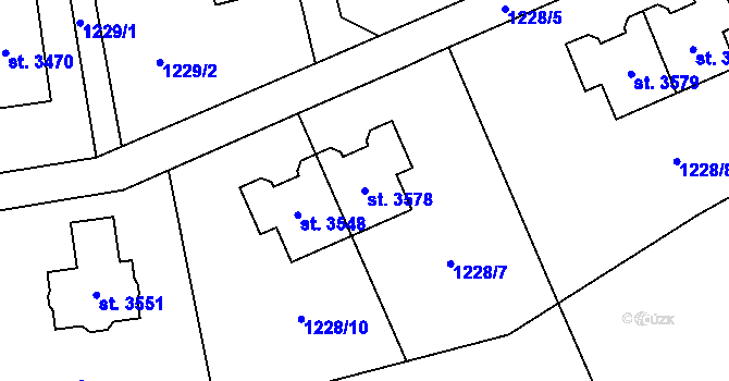 Parcela st. 3578 v KÚ Vrchlabí, Katastrální mapa
