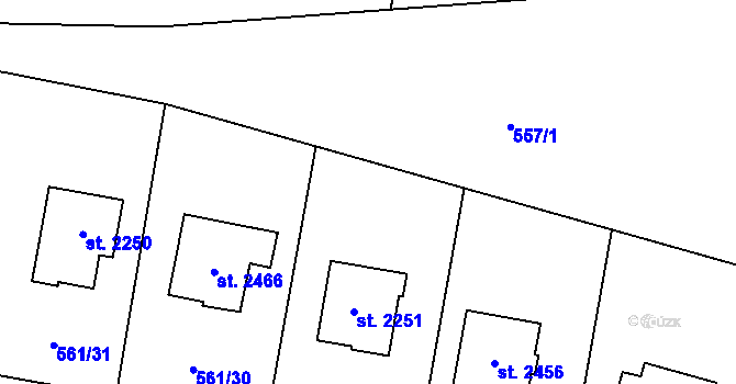 Parcela st. 561/57 v KÚ Vrchlabí, Katastrální mapa