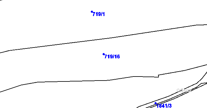 Parcela st. 719/16 v KÚ Vrchlabí, Katastrální mapa