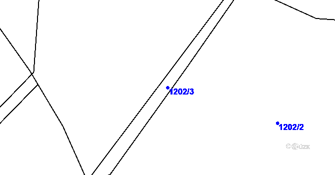 Parcela st. 1202/3 v KÚ Vrchlabí, Katastrální mapa