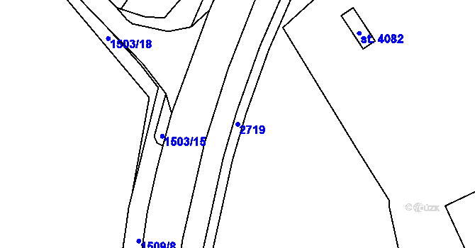 Parcela st. 2719 v KÚ Vrchlabí, Katastrální mapa