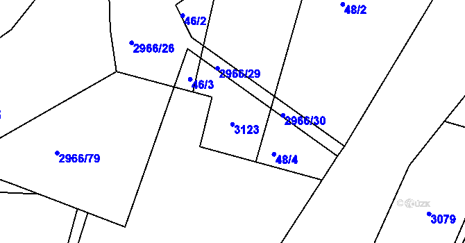Parcela st. 90/7 v KÚ Hořejší Vrchlabí, Katastrální mapa