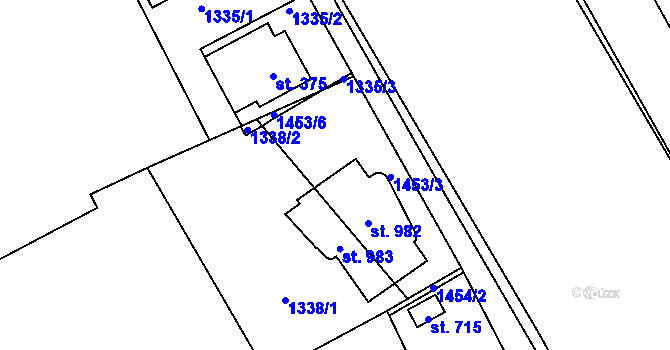 Parcela st. 310 v KÚ Hořejší Vrchlabí, Katastrální mapa