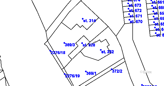 Parcela st. 528 v KÚ Hořejší Vrchlabí, Katastrální mapa