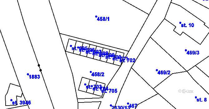 Parcela st. 700 v KÚ Hořejší Vrchlabí, Katastrální mapa