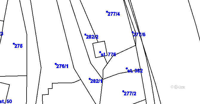 Parcela st. 776 v KÚ Hořejší Vrchlabí, Katastrální mapa