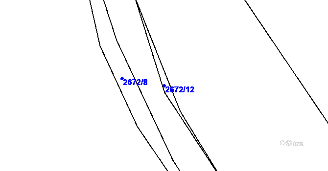 Parcela st. 2672/12 v KÚ Hořejší Vrchlabí, Katastrální mapa