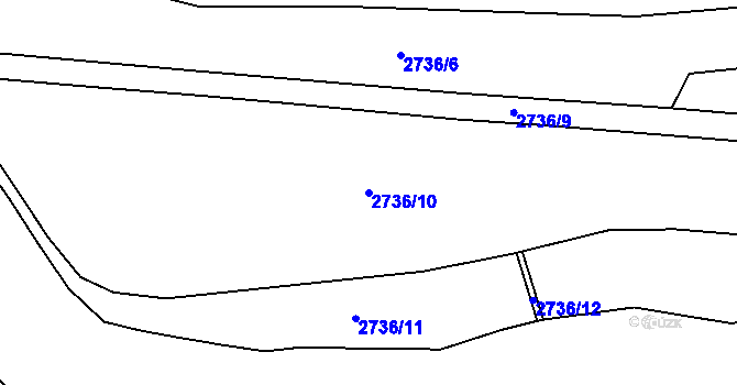 Parcela st. 2736/10 v KÚ Hořejší Vrchlabí, Katastrální mapa