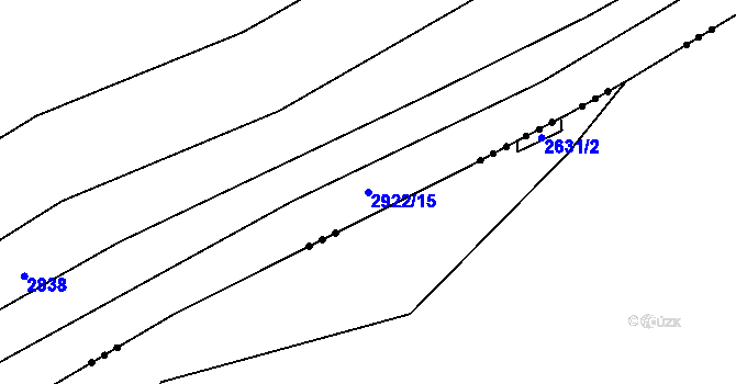 Parcela st. 2922/15 v KÚ Hořejší Vrchlabí, Katastrální mapa