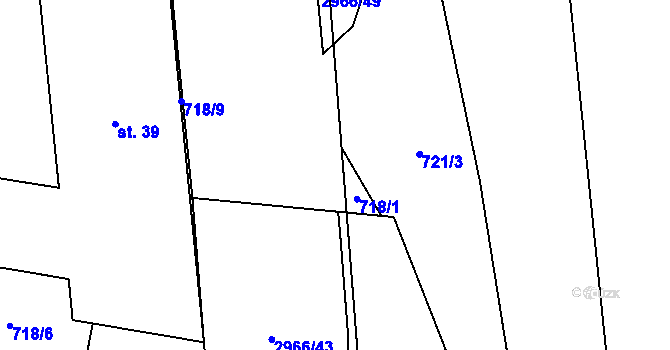 Parcela st. 2966/48 v KÚ Hořejší Vrchlabí, Katastrální mapa