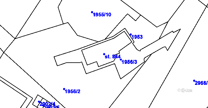 Parcela st. 844 v KÚ Hořejší Vrchlabí, Katastrální mapa