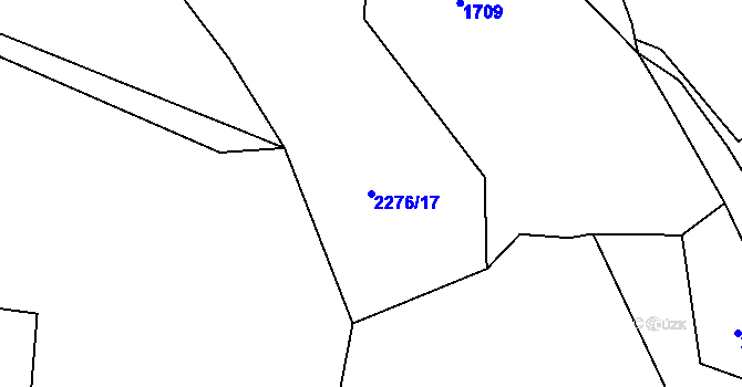 Parcela st. 2276/17 v KÚ Hořejší Vrchlabí, Katastrální mapa