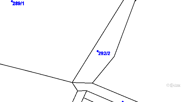 Parcela st. 292/2 v KÚ Rudoltice u Vrchotových Janovic, Katastrální mapa