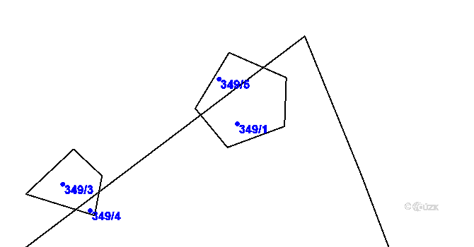 Parcela st. 349/1 v KÚ Rudoltice u Vrchotových Janovic, Katastrální mapa